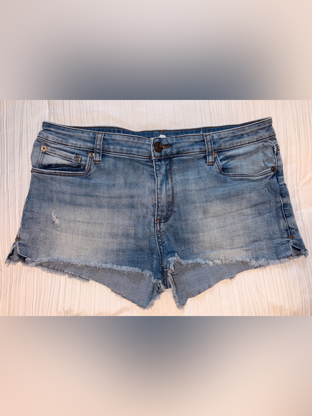 Women’s Light Blue Denim Cutoff Shorts - Size 31